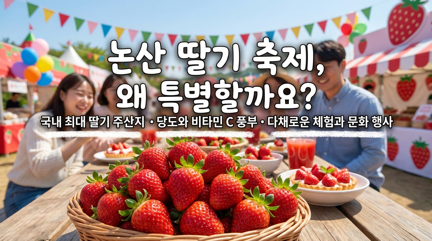 2026 논산 딸기 축제 완벽 가이드. 기간,장소,주차까지 A to Z